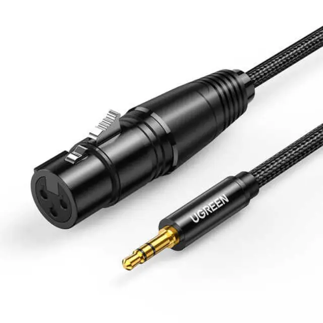 Καλώδιο Ήχου Ugreen AV182 3,5mm Mini Jack Αρσενικό σε XLR Θηλυκό 1m Μαύρο