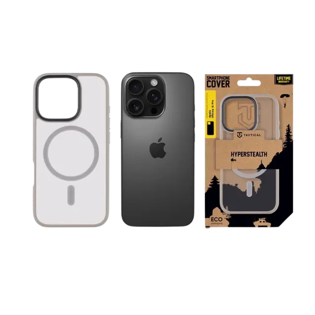 Tactical MagForce Hyperstealth Cover for Apple iPhone 16 Pro Light Grey 3