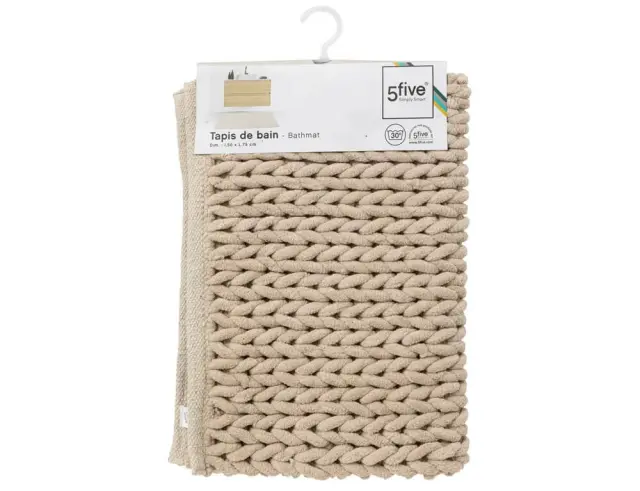 Πατάκι Μπάνιου Colorama 5five με διαστάσεις 75x50cm - Linen Beige 174729O 2