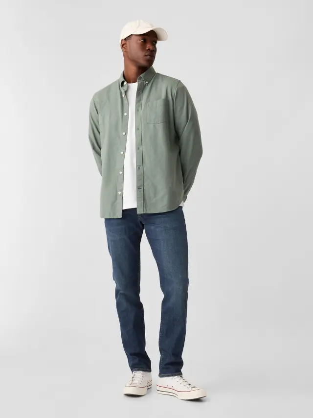 Ανδρικό Τζιν Παντελόνι Slim Γραμμής με GapFlex dark wash