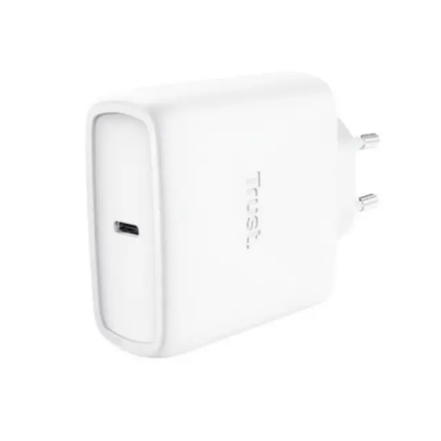 Trust Φορτιστής Χωρίς Καλώδιο GaN με Θύρα USB-C 65W Λευκός (Maxo)