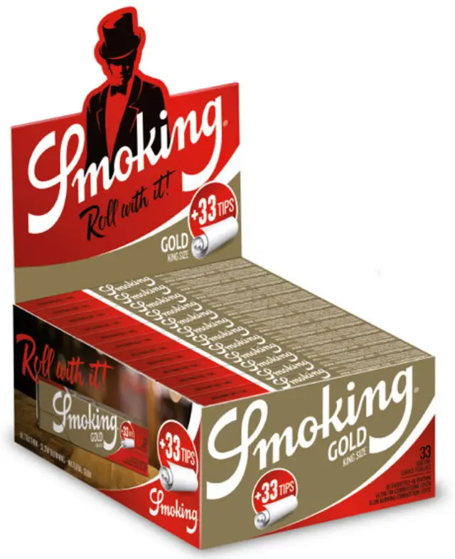 Smoking Χαρτάκια - Gold - King Size με Τζιβάνες 24τεμ.