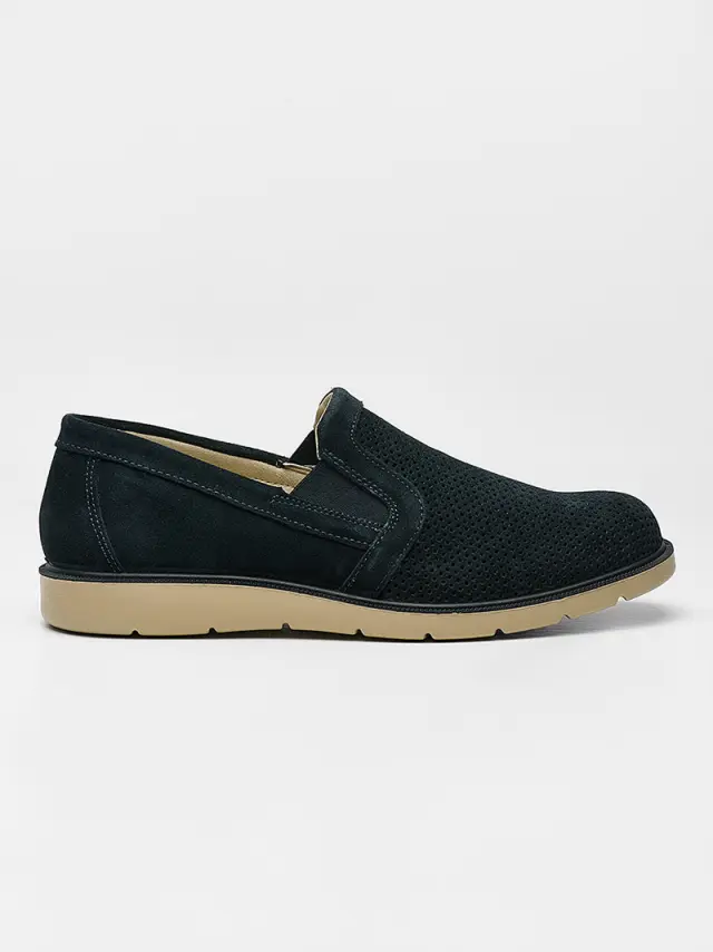 Imac Μοκασίνια-Loafers Ανδρικό δέρμα Nubuck Μπλέ IMA/751050 BLUE 2