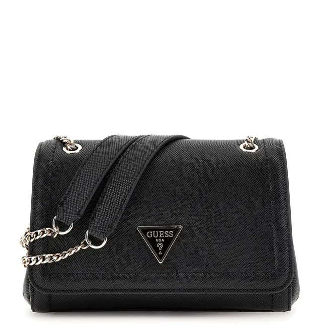 Τσάντα GUESS Noelle Convertible XBody Flap HWZG9672210 Μαύρο