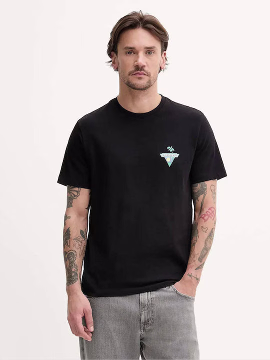 Guess T-shirt Μαύρο Μαύρο
