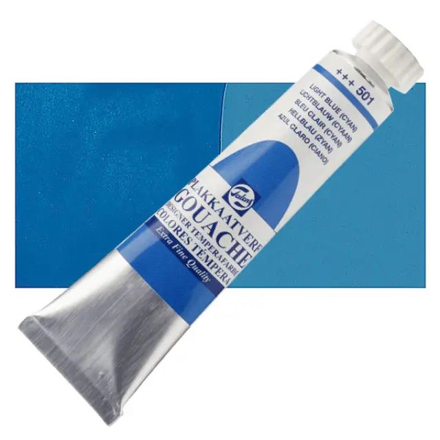 Τέμπερα Talens Gouache - 501 Light Blue (Cyan) - 20ml