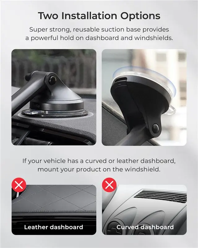 iOttie iTap 3 MagSafe Dashboard & Windshield Mount with Magnetic Ring Adapter 2