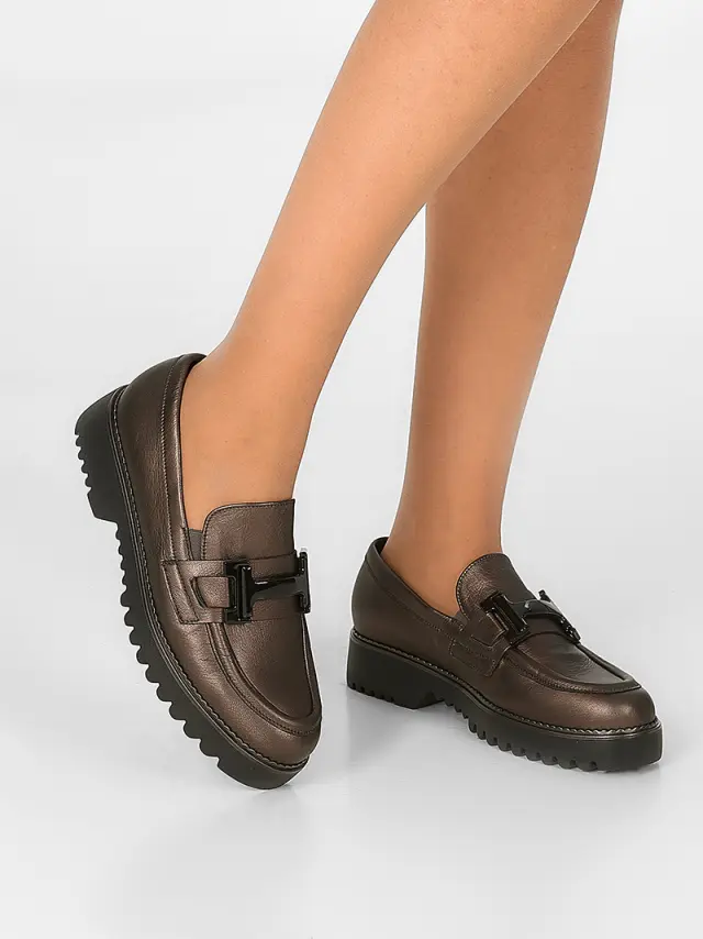 Gabor Μοκασίνια-Loafers Γυναικείο δέρμα Μπρονζέ GAB/52452 89-SMOG 2