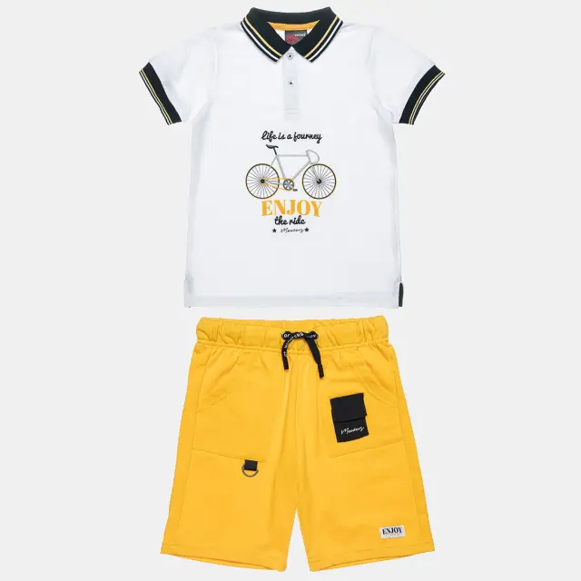 Σετ μπλούζα polo με βερμούδα