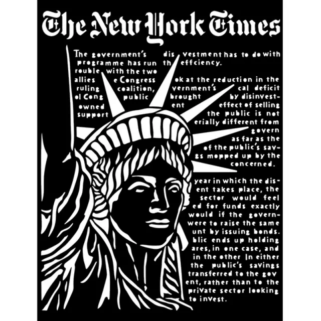 Thick Stencil Stamperia 20x25cm, Sir Vagabond Aviator, Statue of Liberty