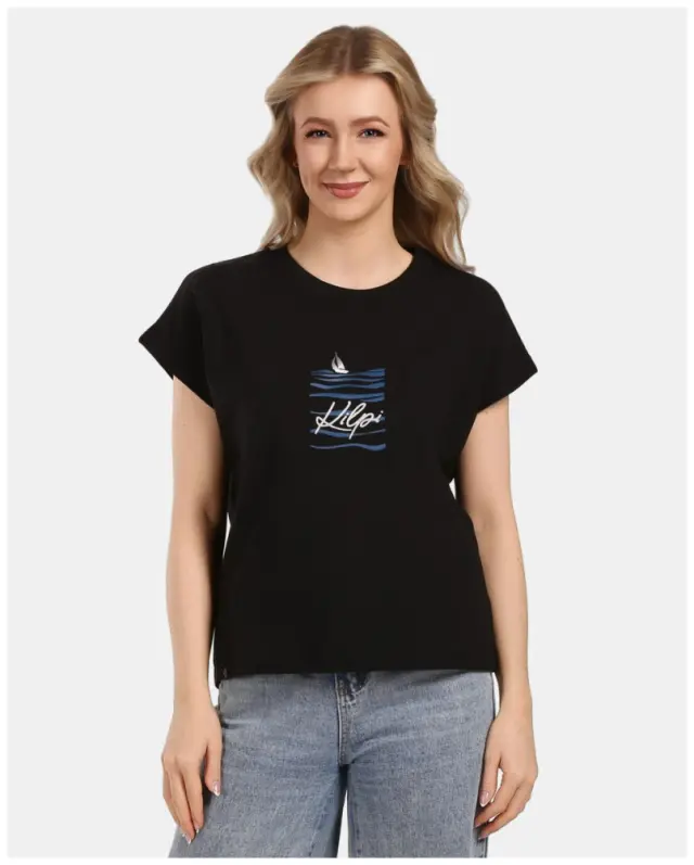 Γυναικείο T-shirt Kilpi Roane-W Black Cotton Comfort - 1L0352KI-BLK - 40-L