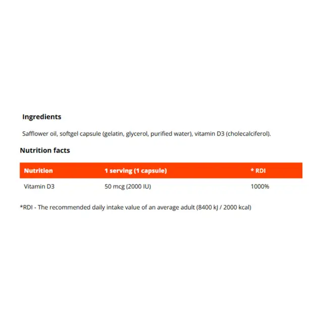 GymBeam Vitamin D3 2000 IU 2