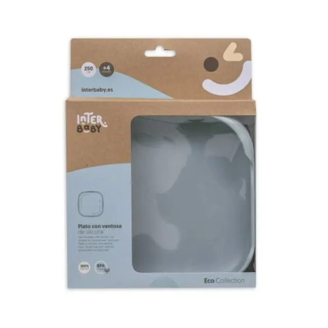 Interbaby Πιάτο Σιλικόνης Blue Grey SI005-73 2
