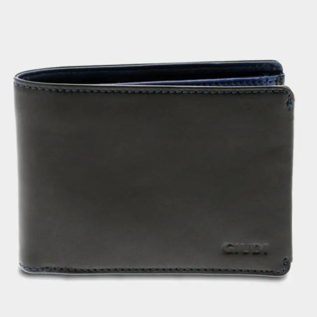 Δερμάτινο Πορτοφόλι Guidi 7066 Μαύρο/Μπλε - ONESIZE