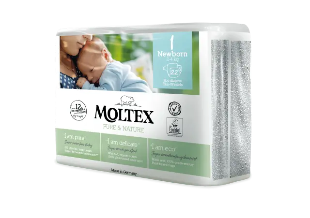 MOLTEX pure & nature no1  2-4 kg  22 τεμάχια