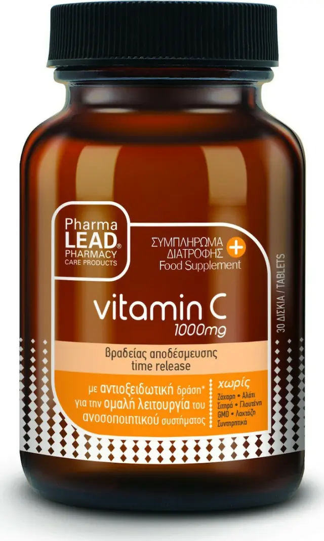 Pharmalead Vitamin C Time Release Βιταμίνη για Ενέργεια & Ανοσοποιητικό 1000mg 30 ταμπλέτες