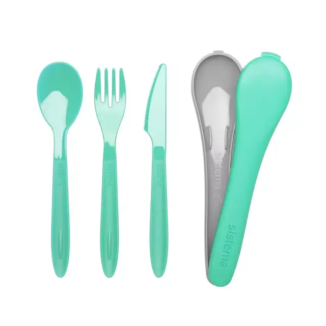 Σετ Κουταλοπίρουνα Με Θήκη Sistema Cutlery To Go Travel | 4 τεμάχια