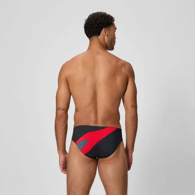 Speedo Men's HyperBoom Brief Swim Slip Μαύρο - Κόκκινο 8A000155003 (Speedo) 2
