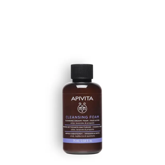 Apivita Cleansing Foam Face & Eyes Αφρός Καθαρισμού για Πρόσωπο & Μάτια με Ελιά & Λεβάντα, 75ml