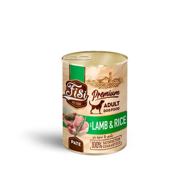 Fisi Dog Adult Αρνί με Ρύζι Πατέ 400gr