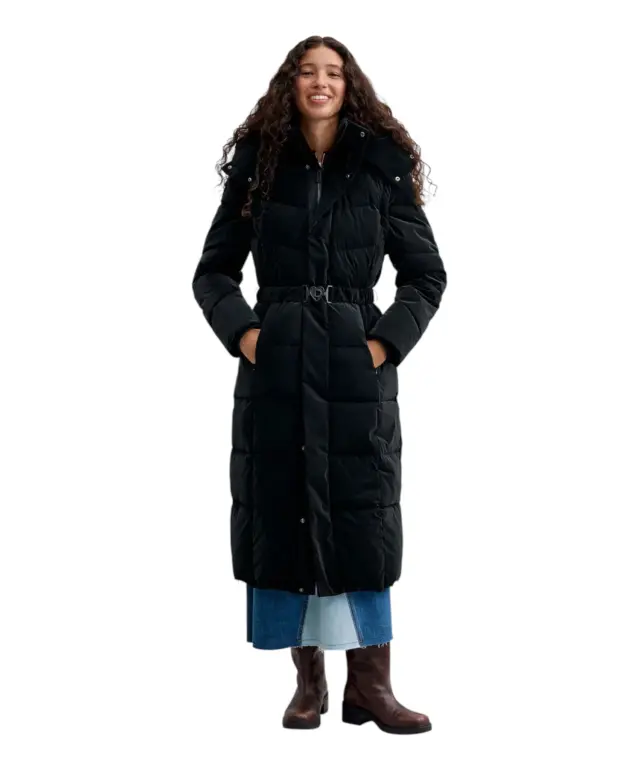 Desigual - Γυναικείο Μακρύ Καπιτονέ Μπουφάν Lindsay 26WWEW34-2000 Μαύρο