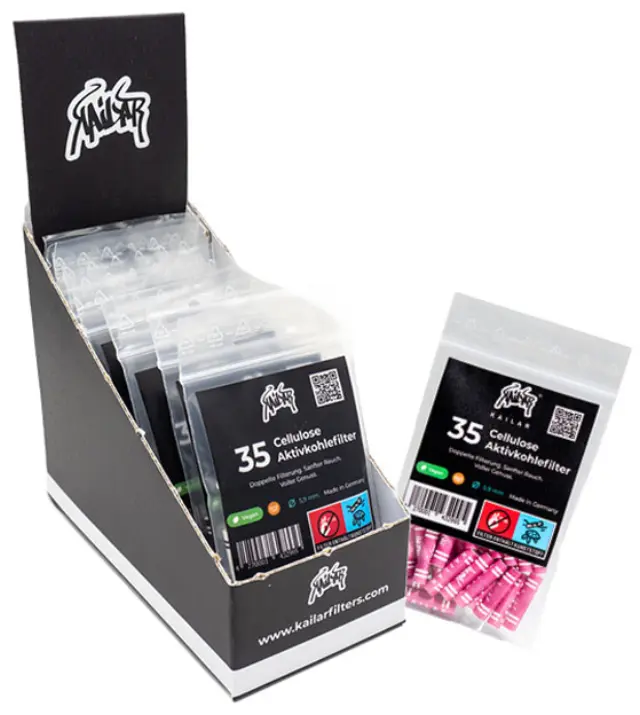 Φίλτρο Kailar Extra Slim 35 Ενεργού Ανθρακα 5.9mm - Pink 2