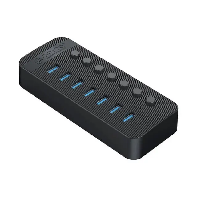 Orico USB Hub CT2U3-7AB 7x USB-A 3.0 with Switches Black