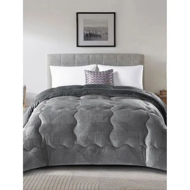 Κουβερτοπάπλωμα NIVORO ANTHRACITE MADI υπέρδιπλο: 220 x 240 εκ.