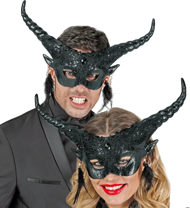 Αποκριάτικο Αξεσουάρ Μάσκα Ματιών Black Devil (MySeason) (W-08485) 2