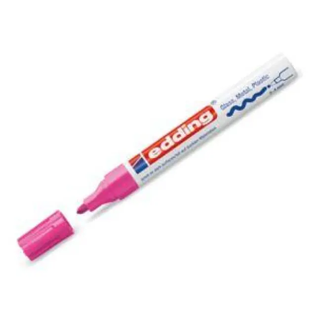 Μαρκαδόρος ανεξίτηλος Edding 750 στρογ. μύτη 2-4mm ροζ