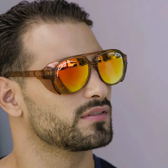 Ghetto Viper Pit G Sport Round Sunglasses Tea Color Frame 2