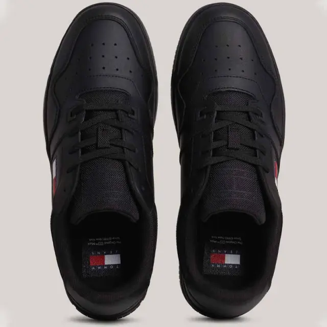 Tommy Hilfiger - Ανδρικά Δερμάτινα Sneakers Tjm Retro Basket Ess EM0EM01395-BDS Μαύρο - 46 3