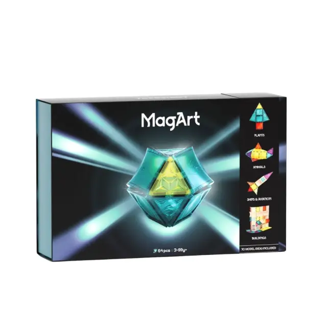 TopBright Μαγνητικά Πλακίδια MagArt 64 Κομμάτια (3+ ετών) 129226