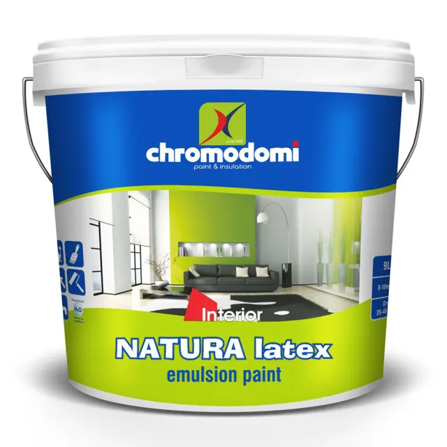 CHROMODOMI ΠΛΑΣΤΙΚΟ ΧΡΩΜΑ ΚΑΛΗΣ ΠΟΙΟΤΗΤΑΣ ΛΕΥΚΟ – NATURA LATEX 750ML