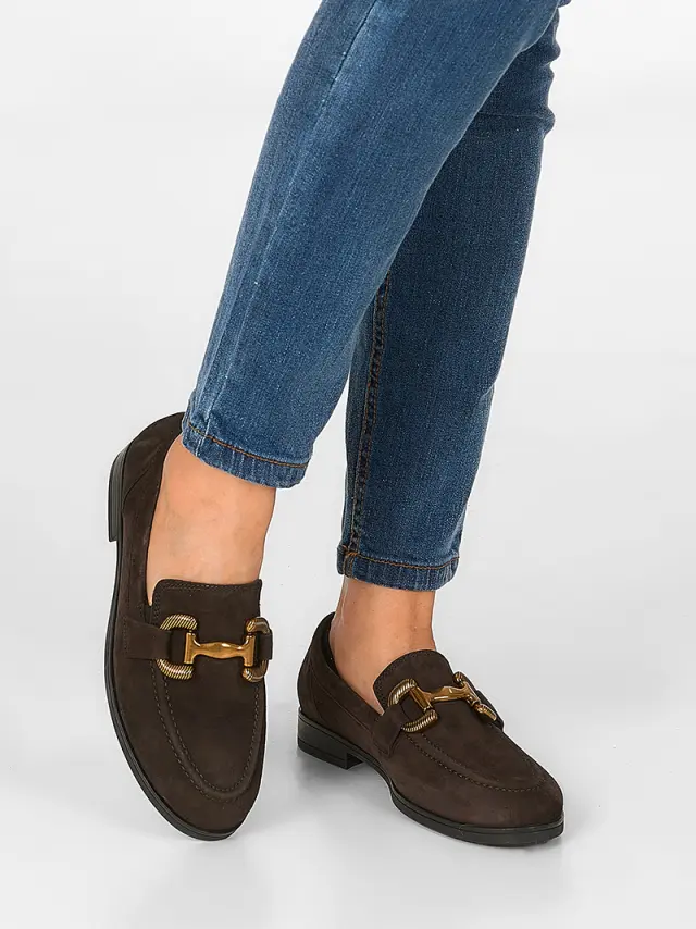 Gabor Μοκασίνια-Loafers Γυναικείο δέρμα Nubuck Καφέ GAB/52422 41-CHOCOLATE 2