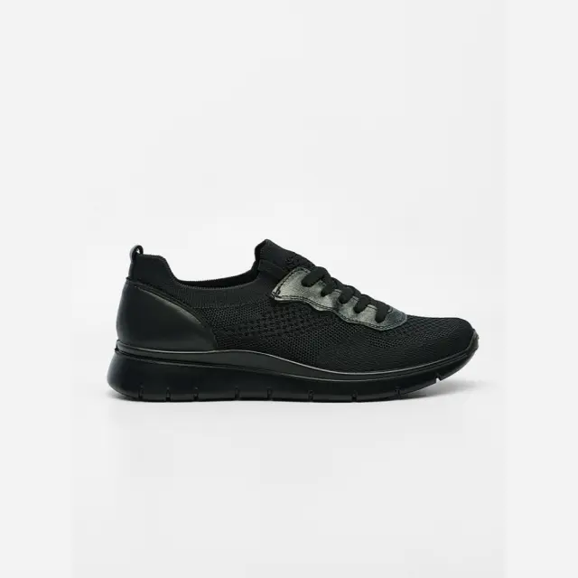Imac Sneakers Γυναικείο ύφασμα/δέρμα Μαύρο IMA/106210 NERO