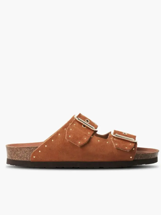 Genuins Πέδιλα Γυναικείο δέρμα suede Καφέ GEN/HONOLULU LEAD G105593 MANDORL 3