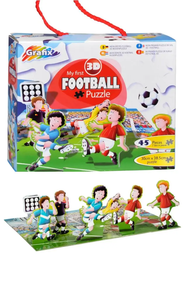 PUZZLE 3D FOOTBALL 30cmX38.5cm 45pcs
