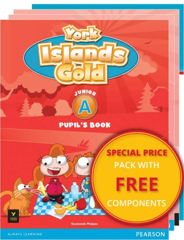 YORK ISLANDS GOLD JUNIOR A PACK (SB + WB + GRAMMAR + COMPANION + NEW ALPHABET)