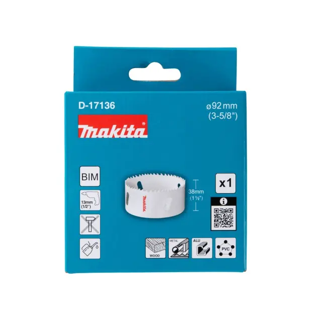 Makita D-17136 - Ποτηροπρίονα BiM standard 92mm για Ξύλο, Μέταλλο και Πλαστικό 2