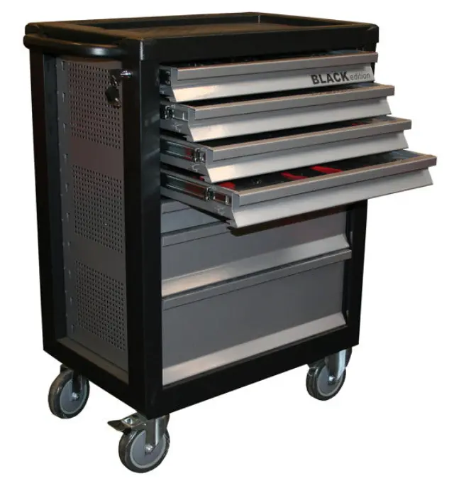 Tool trolley 7 drawers 1125 pieces black edition