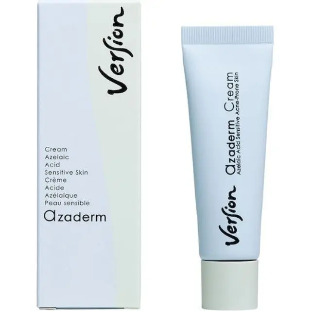 Version Azaderm Cream Κρέμα Προσώπου με Αζελαϊκό Οξύ για Ακμή και Ροδόχρου Νόσο 30ml