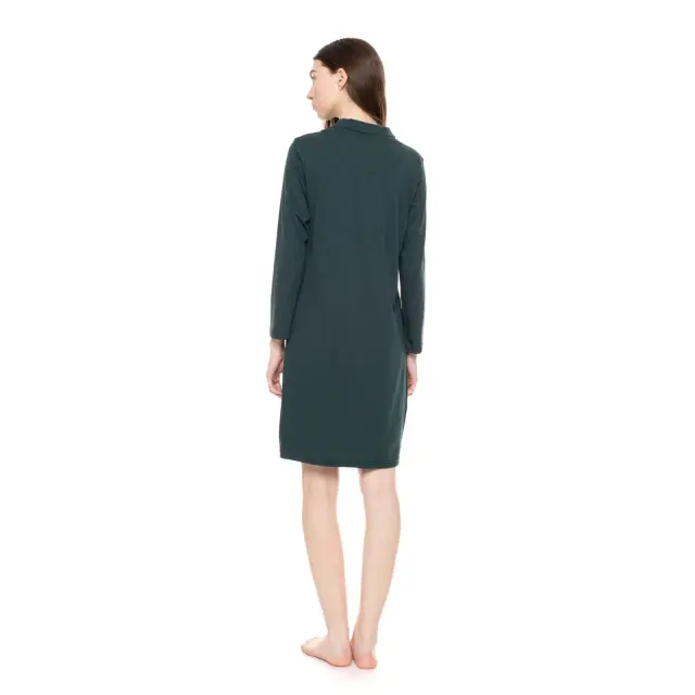 Νυχτικό Solid Midnight W1569 Dark Green Pink Label - XL 3