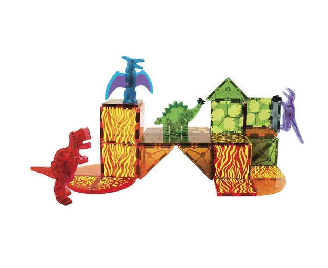 Magna-Tiles Μαγνητικό Παιχνίδι Μαγνητικά Πλακίδια Dino World 40 Κομμάτια για 3+ ετών 22840 2