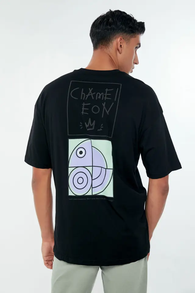 T-Shirt Βαμβακερό Chameleon Λευκό 3