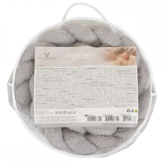 Cangaroo Πάντα Πλεξούδα 235*10*8cm Boucle Grey 3800146273712 3