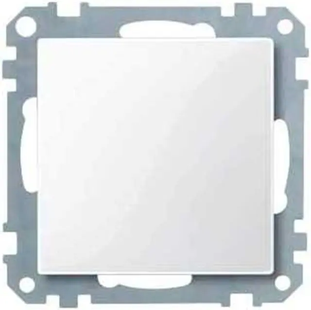 Blanking cover, polar white, glossy, System M