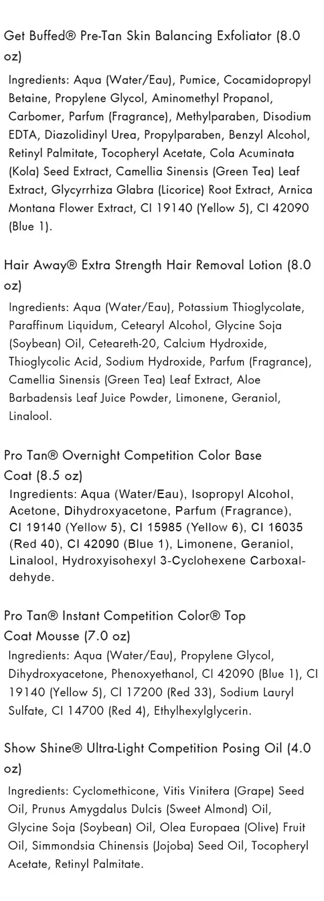 Pro Tan Male Competitor Kit 2