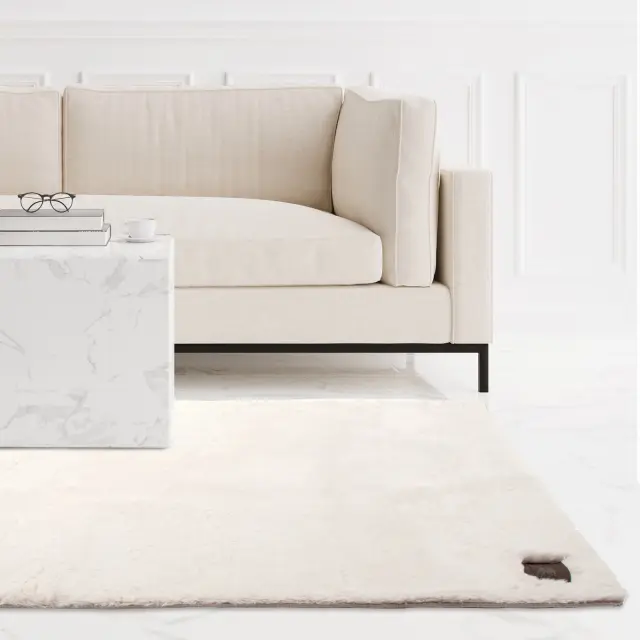Χαλί 150x200 Faux Fur Essential Greenwich Polo Club 3107 Ecru 100% Πολυέστερ