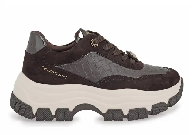 Γυναικεία Sneakers Renato Garini 2147-52RG02 Καφέ Καστόρι Καφέ Πλεκτό X119R5023AK3 Καφέ - 37